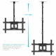 ONKRON потолочный кронштейн для телевизора 32"-80" потолочный телескопический, чёрный N1L