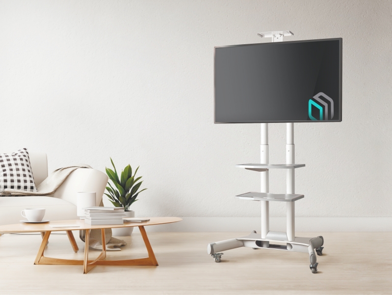 ONKRON стойка для телевизора с кронштейном 40"-70", мобильная, белая TS1552
