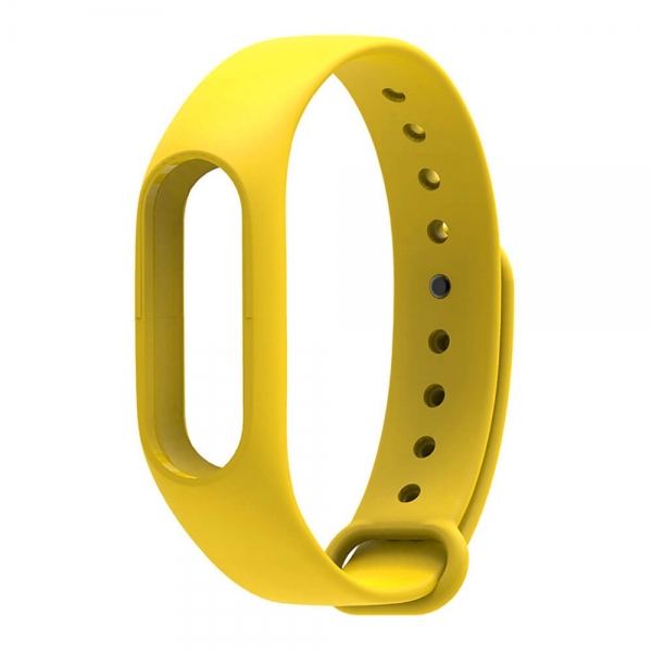 Цветной сменный ремешок для браслета Xiaomi Mi Band 2 желтый