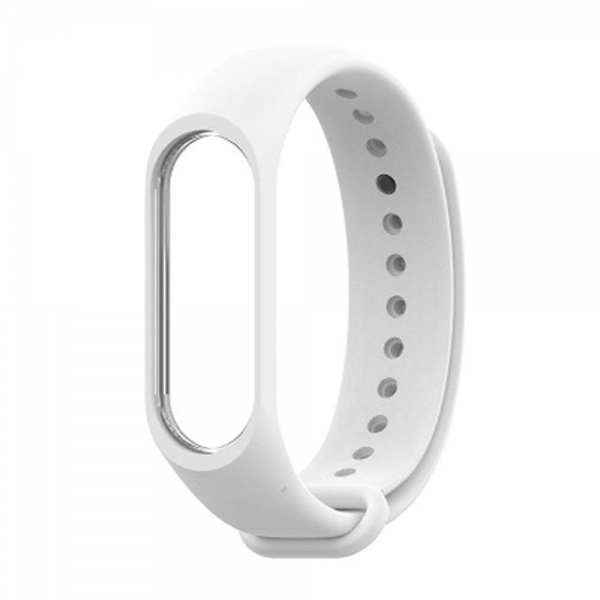 Цветной сменный ремешок для браслета Xiaomi Mi Band 3 Белый