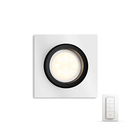 Встраиваемый светильник Philips Milliskin HUE Dimmer kit квадратный черный (915005425601)