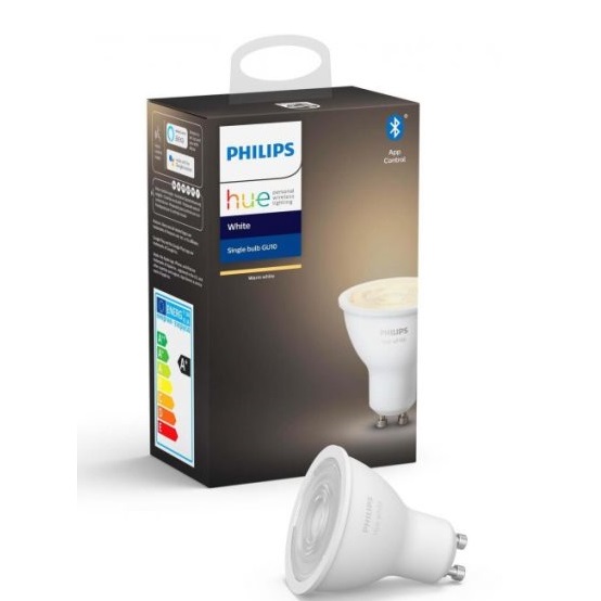 Умная лампа Philips Hue White Bluetooth GU10 5.2 Вт 2700K 1шт (929001953507)