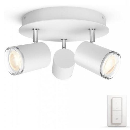 Умный  потолочный светильник для ванны Philips Hue Adore white ambiance BT GU10 5,5Вт белый 915005919901
