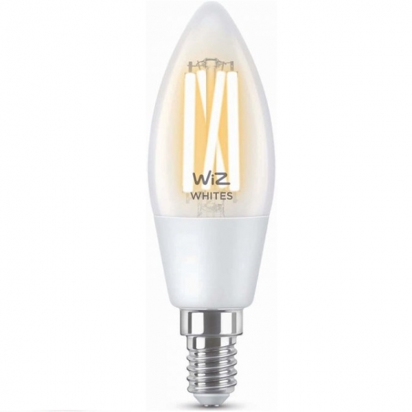Умная лампочка WiZ E14 Wi-Fi 2700-6500 К 470 Lm (929002418901) прозрачное стекло
