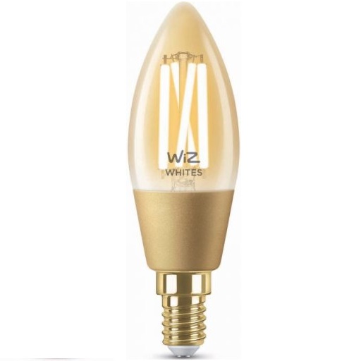 Умная лампочка WiZ E14 Wi-Fi 2000-5000 К 370 Lm (929002419001) желтое стекло