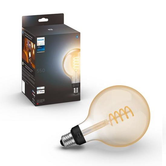 Умная лампа Philips Hue White Ambiance Filament Globe E27 7Вт G125 (929002478101)