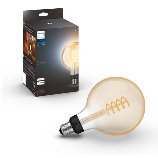 Умная лампа Philips Hue White Ambiance Filament Globe E27 7Вт 9.5 см (929002477801)