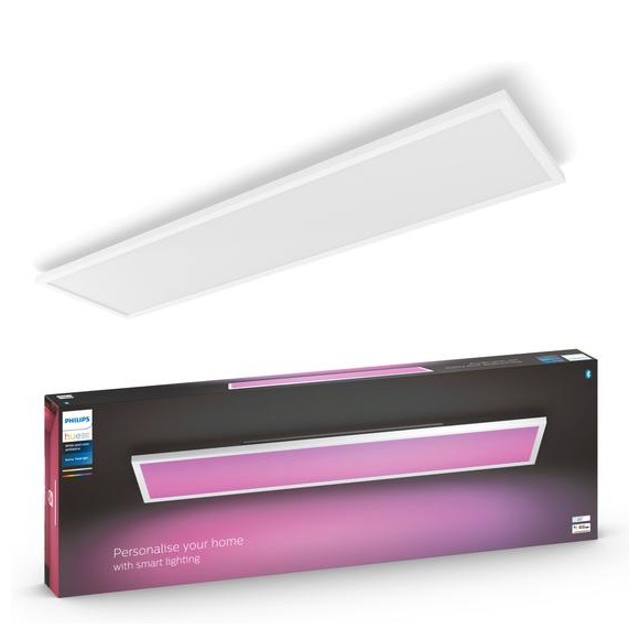 Умный потолочный светильник Philips Hue White and Color Ambiance Surimu Rectangle Panel 30x120 см белый (929002966501)