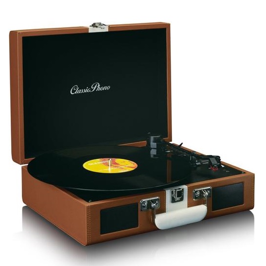 Виниловый проигрыватель Lenco Classic Phono TT-120 коричневый (A004452)