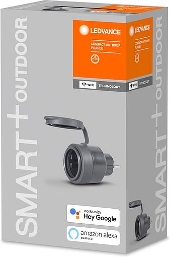 Умная уличная розетка Ledvance Smart+ Compact Outdoor Plug WiFi IP44 16A 3680 Вт (4058075570979)