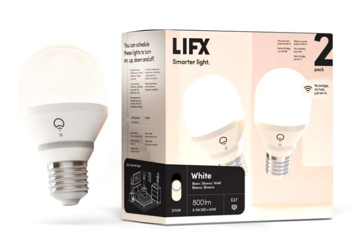 Умная лампа Lifx White E27 8.5 Вт 2шт (HB2L3A19LW08E27IN)