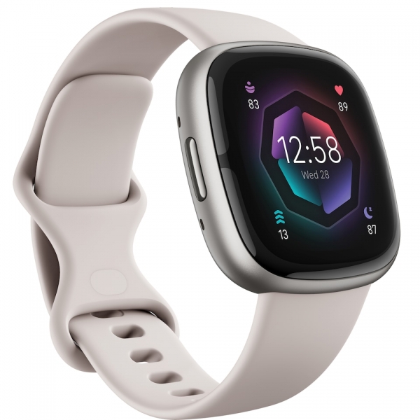 Умные часы FitBit Sense 2 Lunar White/Platinum FB521SRWT