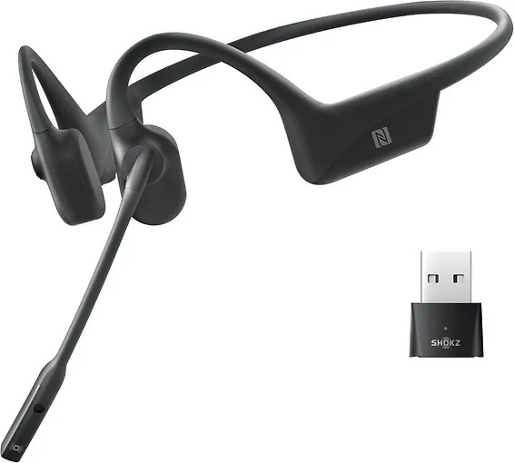 Гарнитура Shokz OpenComm UC USB-A с костной проводимостью черные (C102UCBK)