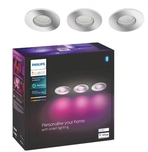 Умный потолочный светильник Philips Hue Xamento White and color ambiance 3шт серебристый (929003074801)