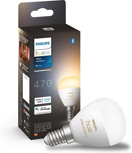 Умная лампа Philips Hue White Ambiance E14 P45 5,1Вт 470Лм (929003573701)