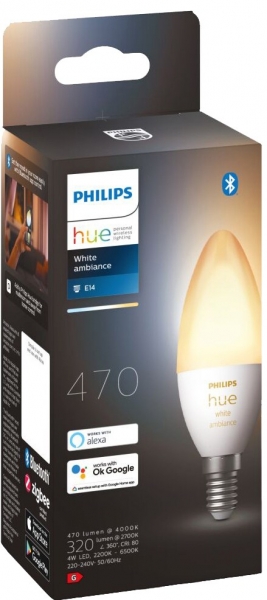 Умная лампа Philips Hue White Ambiance E14 1 штука (929002294403)