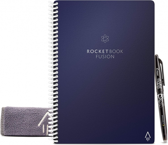 Интеллектуальный блокнот Rocketbook Fusion Executive Dark Blue A5 (EVRF-E-K-CDF)