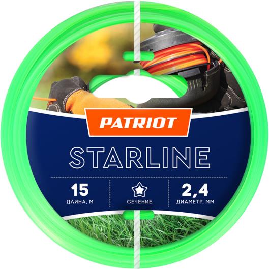 PATRIOT 805201061 D 2,4 мм L 15 м (звезда, зеленая) Леска Starline