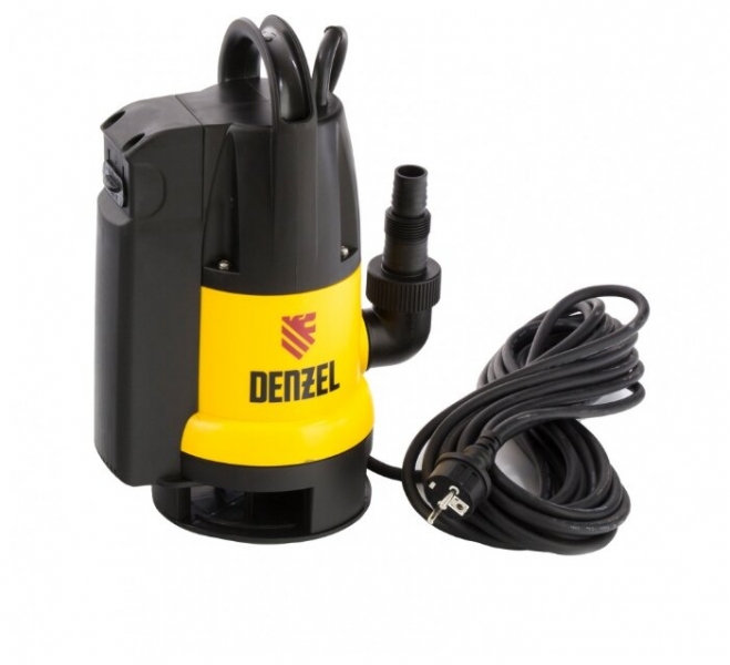 DENZEL Дренажный насос DP800A, 800 Вт, подъем 5 м, 13000 л/ч 97219