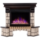 Электрокамин RealFlame Stone Coner 25/25,5 AO с очагом Saphir 25,5, 6 цветов пламени