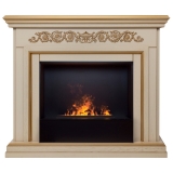 Электрокамин Leticia 26 WT-619G с очагом 3D Cassette 630 Black Panel